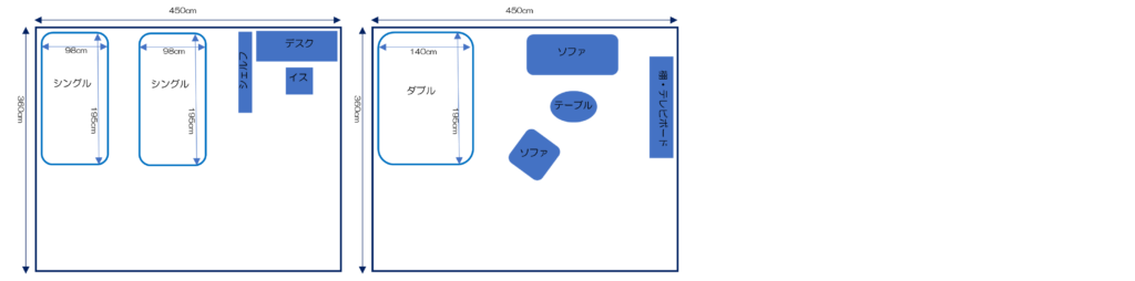 10畳寝室レイアウト
