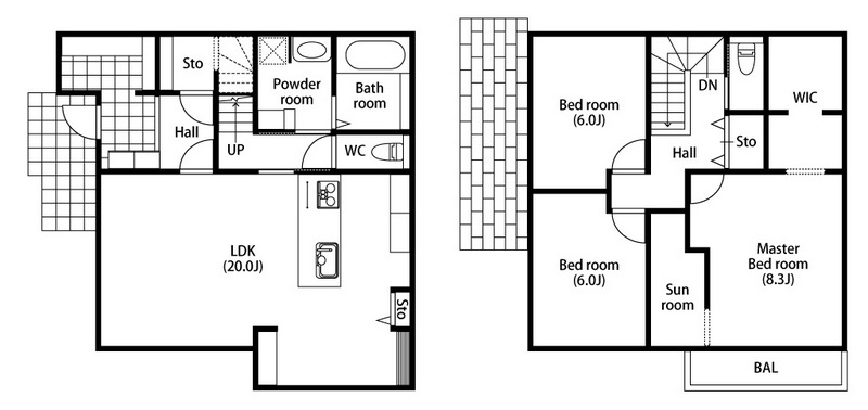 ＜千葉県＞LDKとトイレの間に建具を設けた間取り